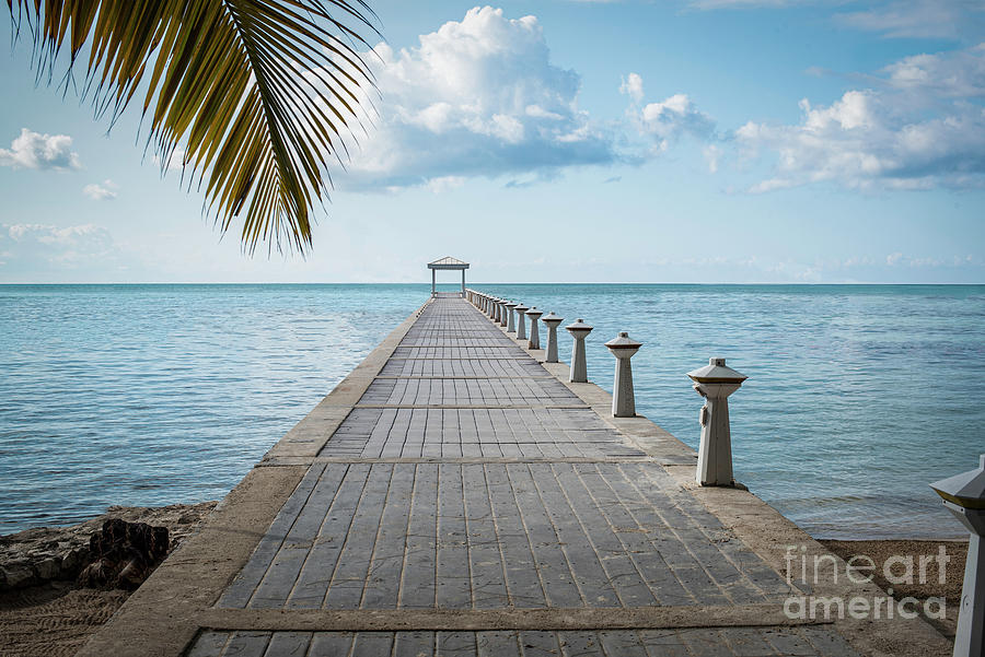 Cayman Islands-pier At Rum Point Photograph by Judy Wolinsky