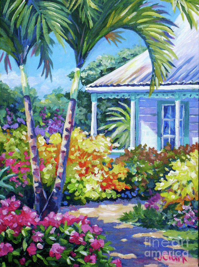 Cayman Painting - Cayman Yard by John Clark
