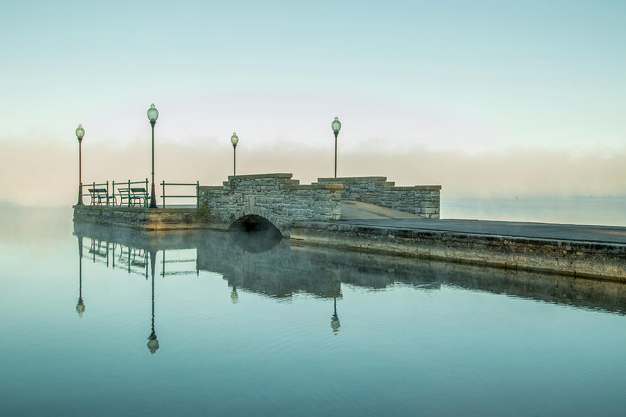 Cazenovia Lake on a Misty Morning Photograph by Brooke T Ryan