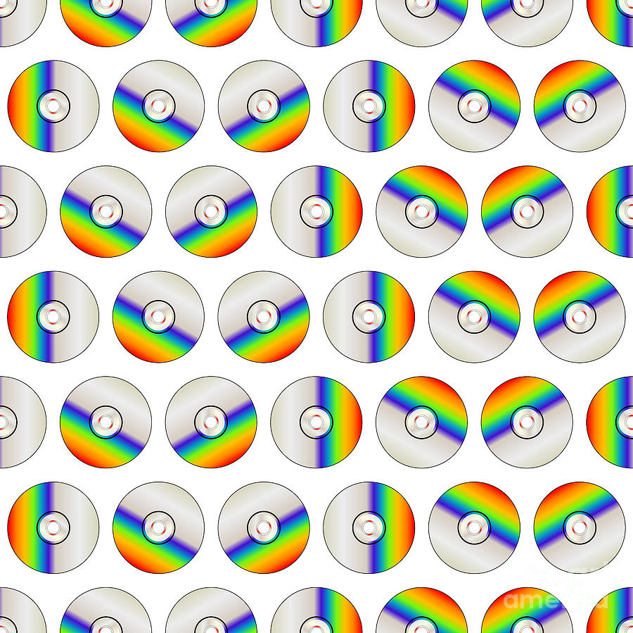 CD Disc Repeating Background by Bigalbaloo Stock