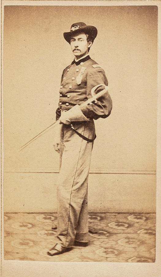 Cdv Of Unidentified Major Lieutenant Colonel An Oak Leaf On Either End Of The Shoulder Strap Of An U Painting