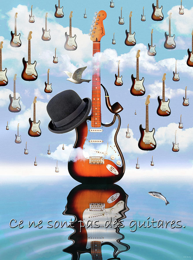  Ce Ne Sont Pas Des Guitares Mixed Media by Mal Bray