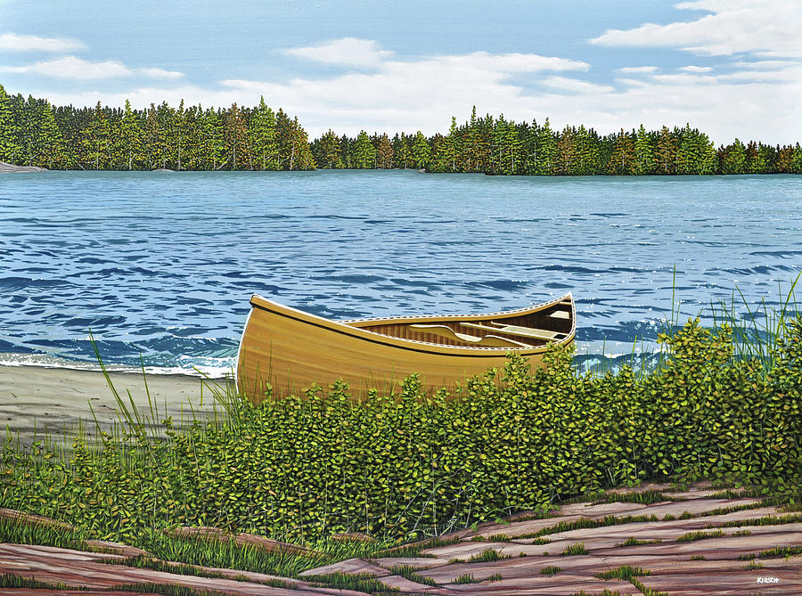 Cedar Canoe Painting by Kenneth M Kirsch