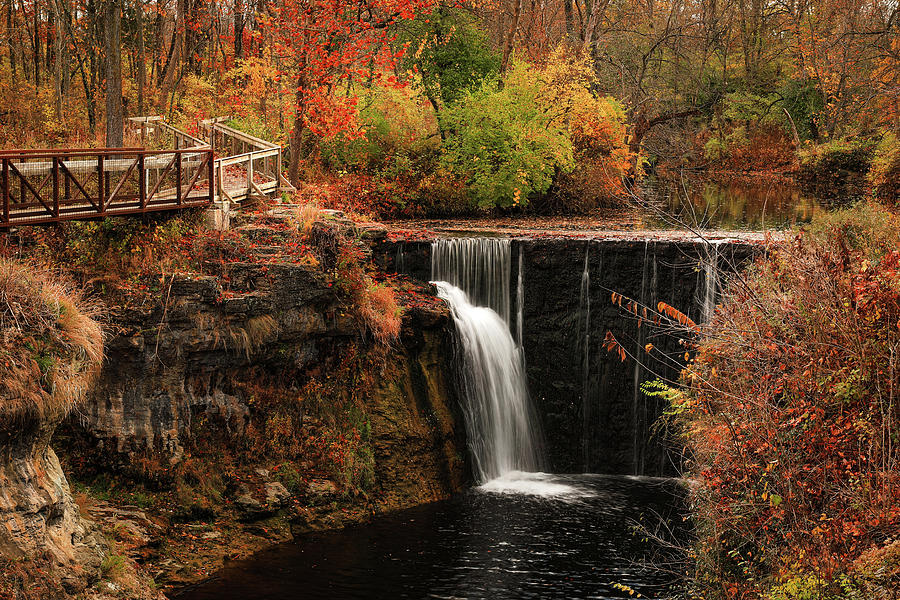 Cedar Cliff Falls In Fall Photograph by Dan Sproul