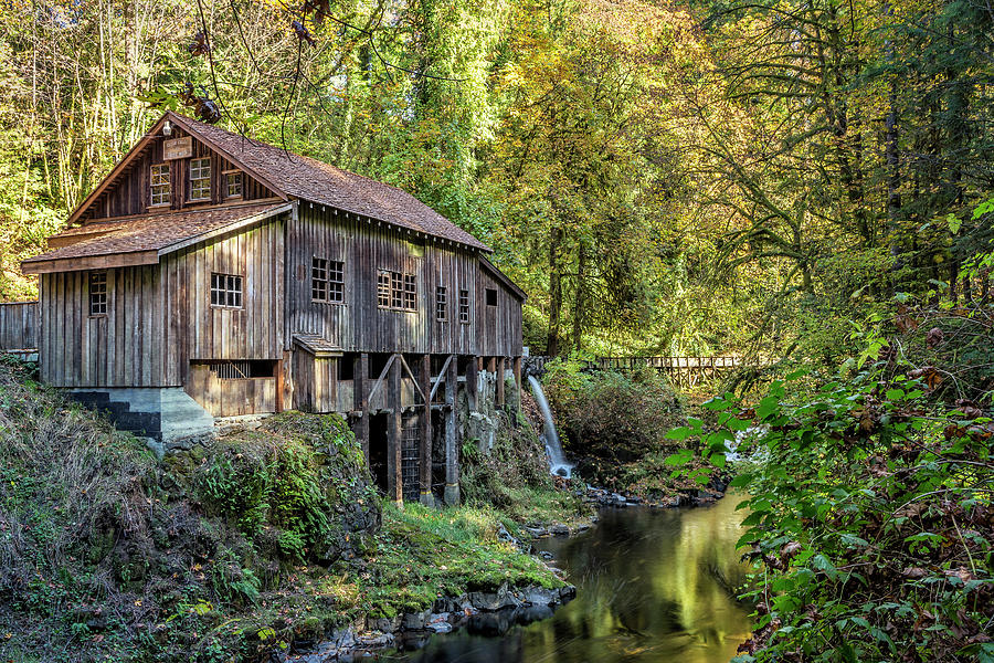 Cedar Creek Grist Mill in the Fall Photograph by Belinda Greb
