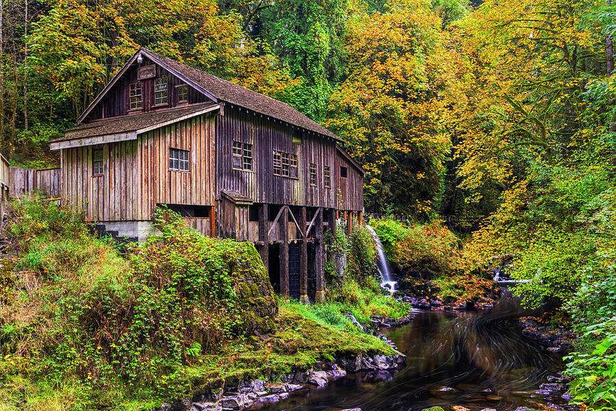Fall Photograph - Cedar Creek Grist Mill by Mark Kiver