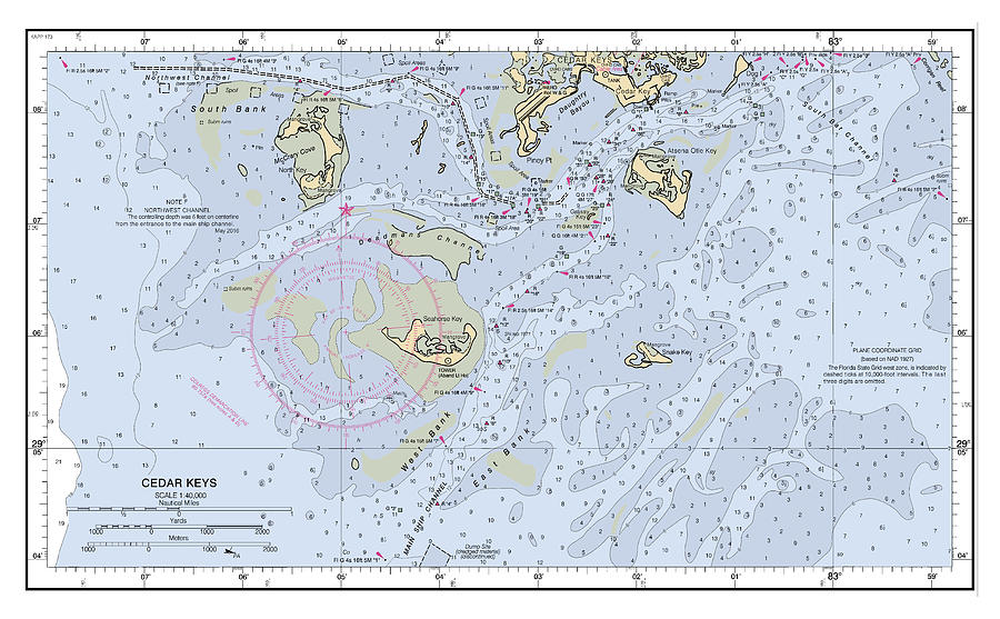 Cedar Keys, NOAA Chart 11408_3 Digital Art by Nautical Chartworks Pixels