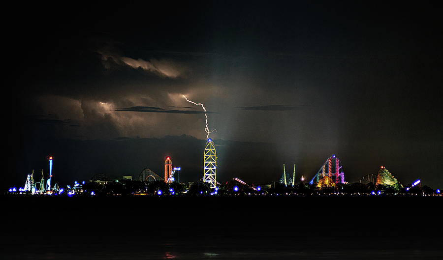 Cedar Point Amusement Park Lightning Storm 5th Variation by Dave