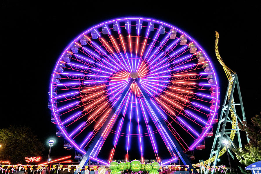 Cedar Point Giant Wheel Ferris Wheel Photograph by Dave Morgan