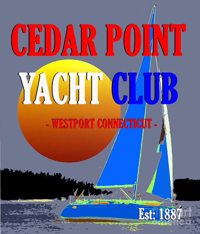 Cedar Point Yacht Club 1887 Mixed Media by David Lee Thompson