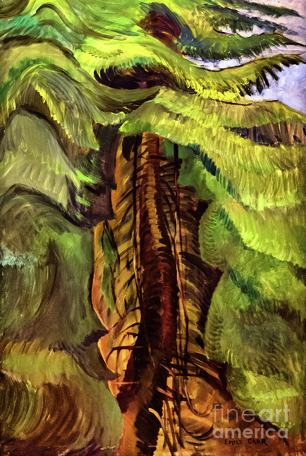 Cedar Sanctuary 1942 by Emily Carr Painting by Emily Carr