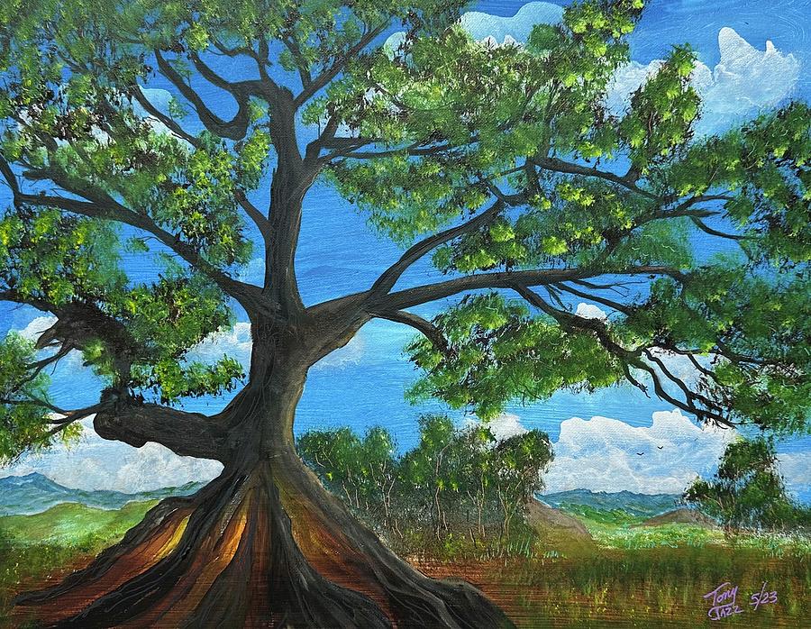 Ceiba Tree in Salinas Painting by Tony Rodriguez - Fine Art America