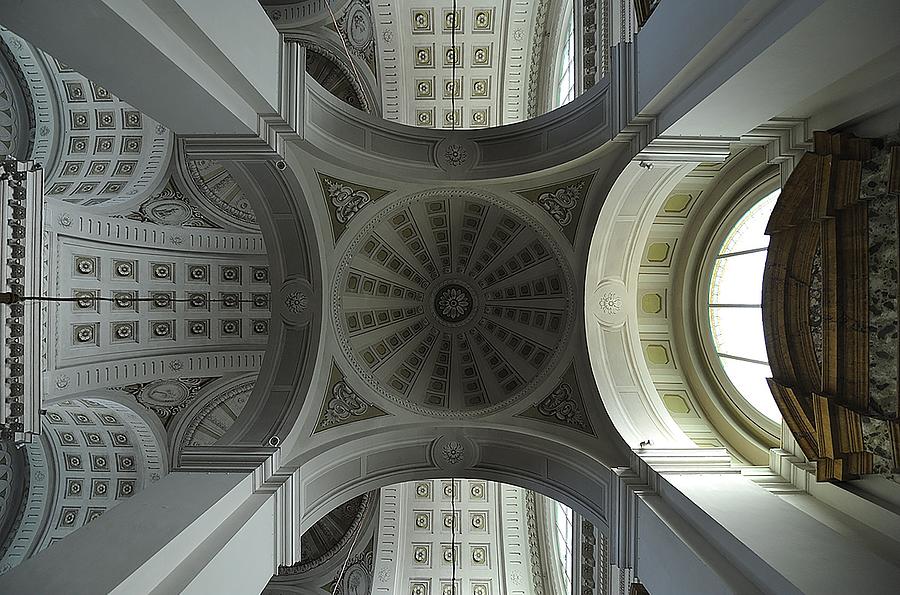 Ceiling of the Cathedral in Fermo, Italy. Neo-Classical Style. Photograph by © Samantha Carrirolo