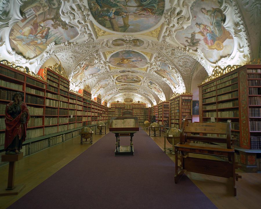Ceiling Paintings in the Strahov Library Photograph by PictureNet