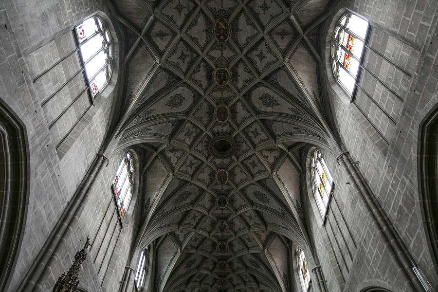 Ceiling. The Cathedral .Berne. Switzerland Photograph by Ivan