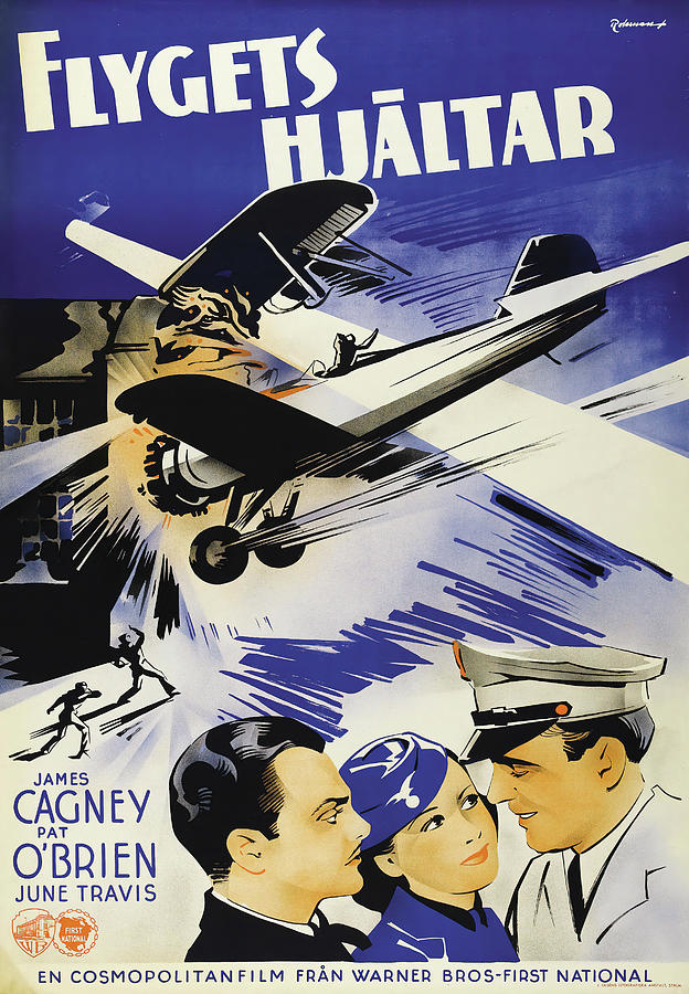 Ceiling Zero, 1936 - art by Eric Rohman Mixed Media by Movie World Posters