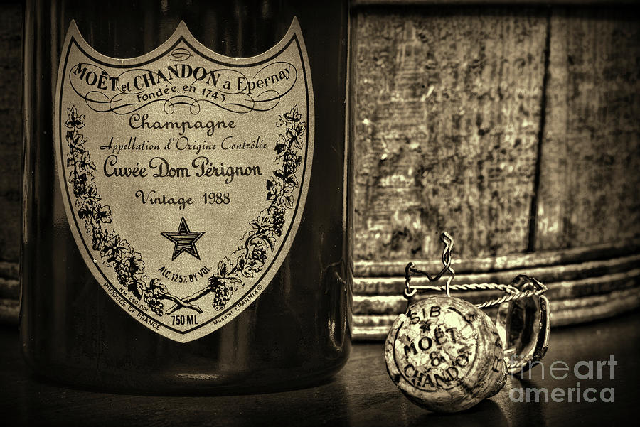 Wine Photograph - Celebrate with a Fine Champagne retro style by Paul Ward