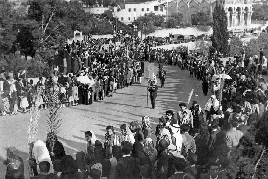 Celebrating Palm Sunday In 1953 Photograph By Munir Alawi Pixels