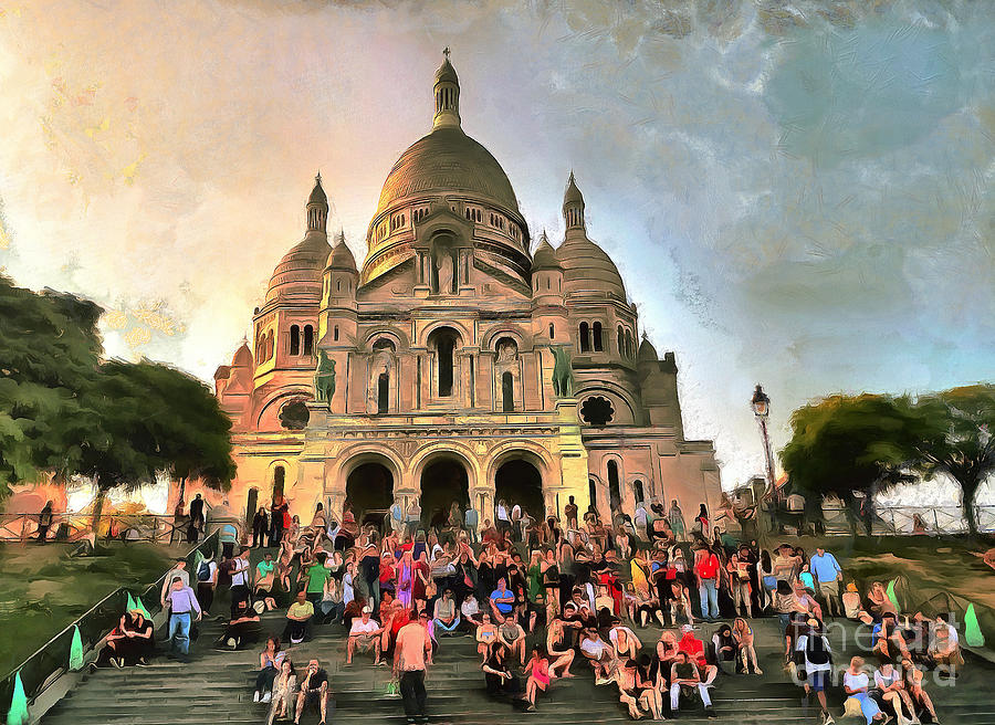 Celebrating Sunset at Sacre Coeur Photograph by Sea Change Vibes