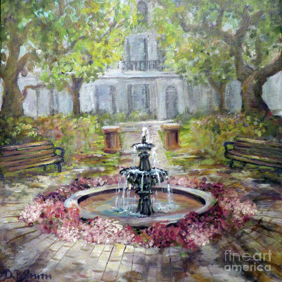 Celebration Fountain Painting by Deborah Smith