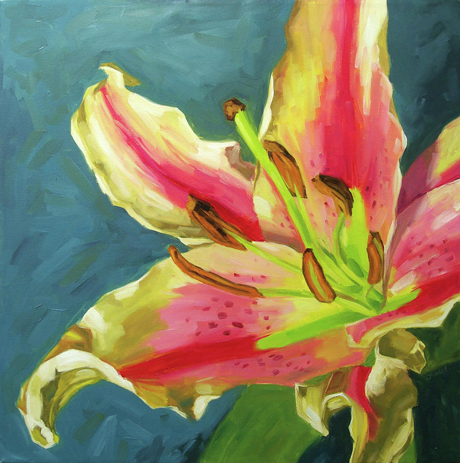 Celebration Lily Painting by Carolyn Finnell - Fine Art America