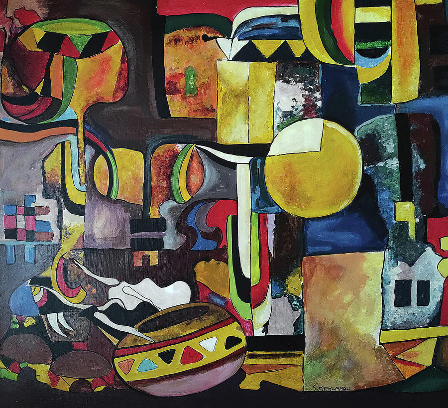Celebration Painting by Speelman Mahlangu 1958-2004