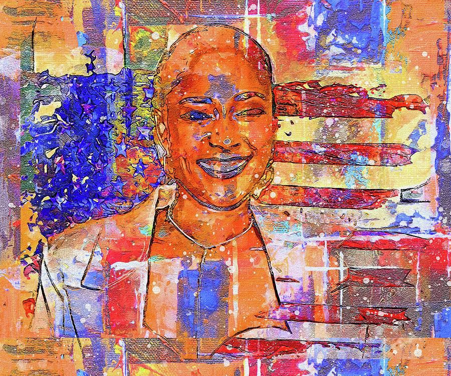 Celebrity Amanda Seales Mixed Media by Franz Elvie - Fine Art America