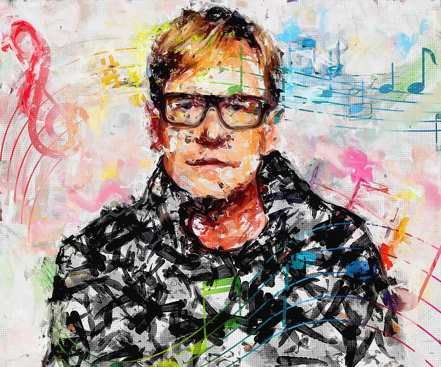 Celebrity Andrew Fletcher Colorful Art Mixed Media By Luettgen Vidal Fine Art America