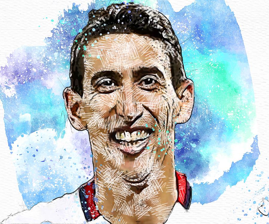 Celebrity Angel Di Maria Football Art Mixed Media By Miller Ebony Fine Art America