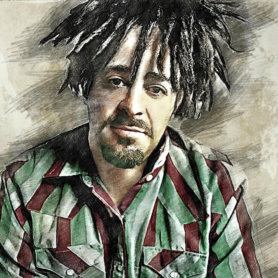 Celebrity Counting Crows Pencil Drawing Drawing by Bechtelar Natalia