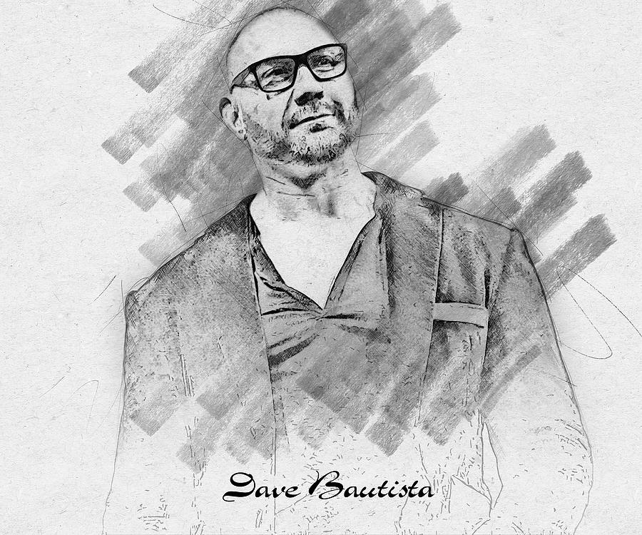 Celebrity Dave Bautista Mixed Media by Emilio Nolan - Fine Art America