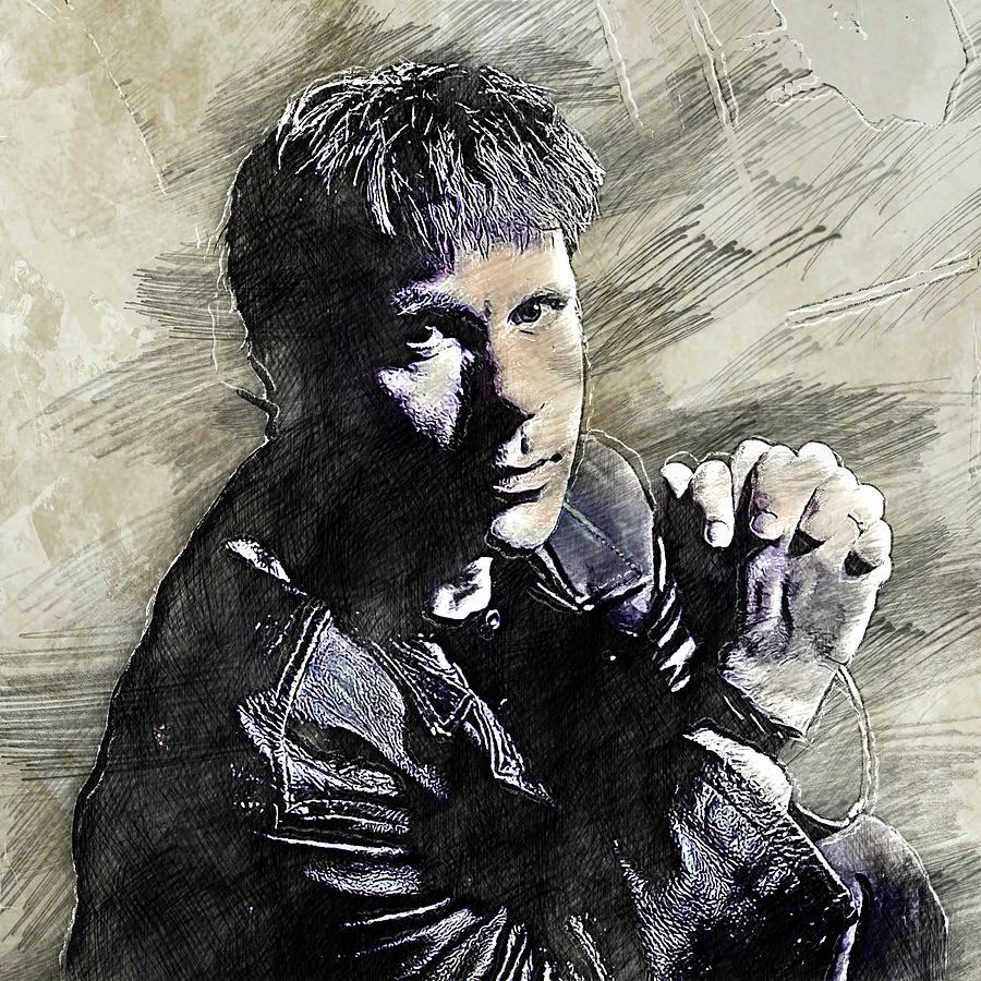 Celebrity Dickinson Bruce Pencil Drawing Drawing by Bechtelar Natalia