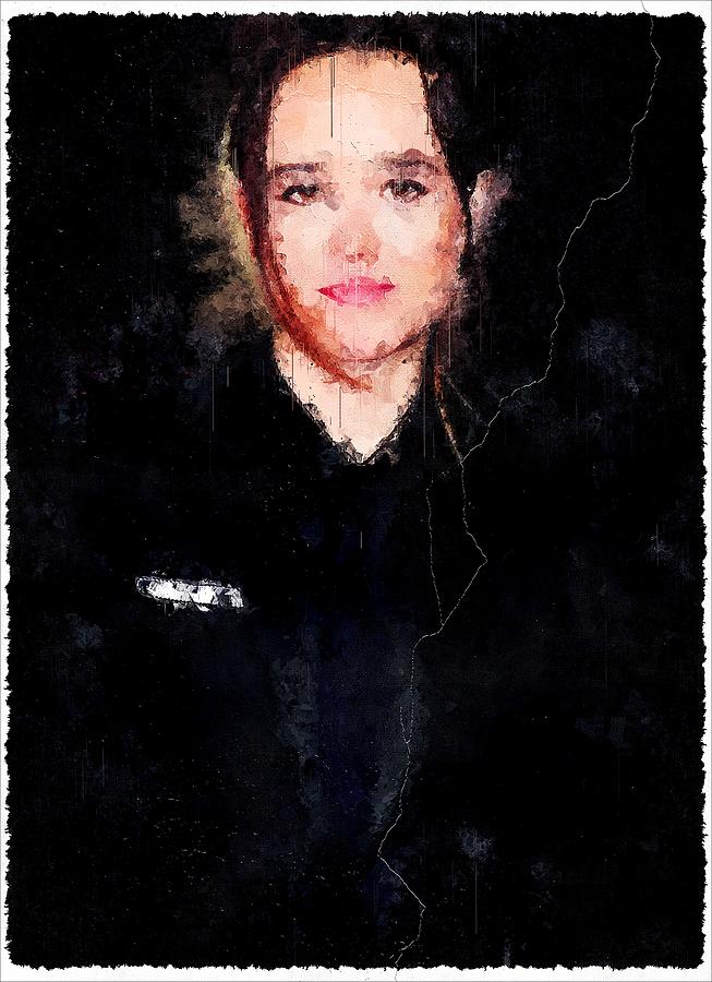 Celebrity Ellen Page Art Mixed Media By Luettgen Vidal Fine Art America