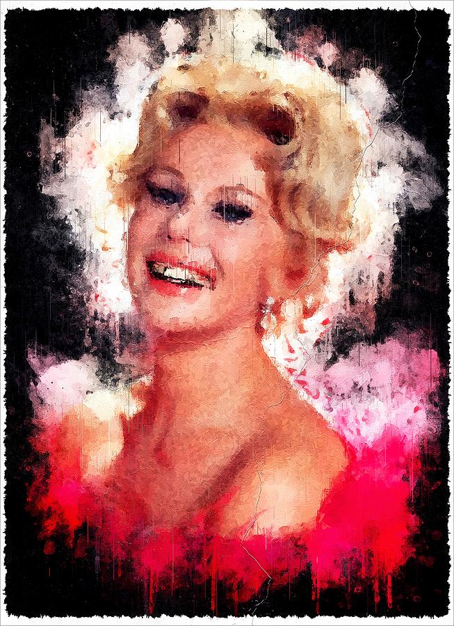 Celebrity Eva Gabor art Mixed Media by Luettgen Vidal - Fine Art America