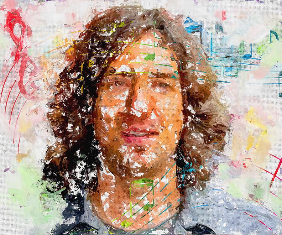 Celebrity Gary Lightbody colorful art Mixed Media by Luettgen Vidal ...