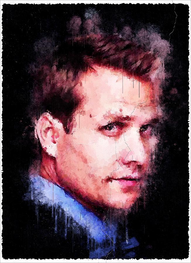 Celebrity Harvey Specter art Mixed Media by Luettgen Vidal Fine Art