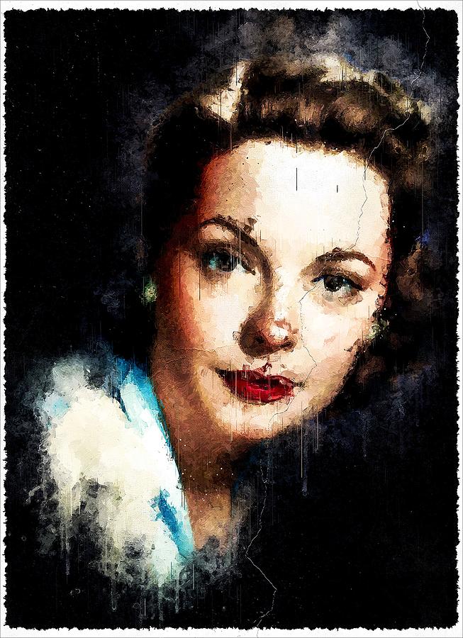 Celebrity Jane Greer art Mixed Media by Luettgen Vidal - Fine Art America