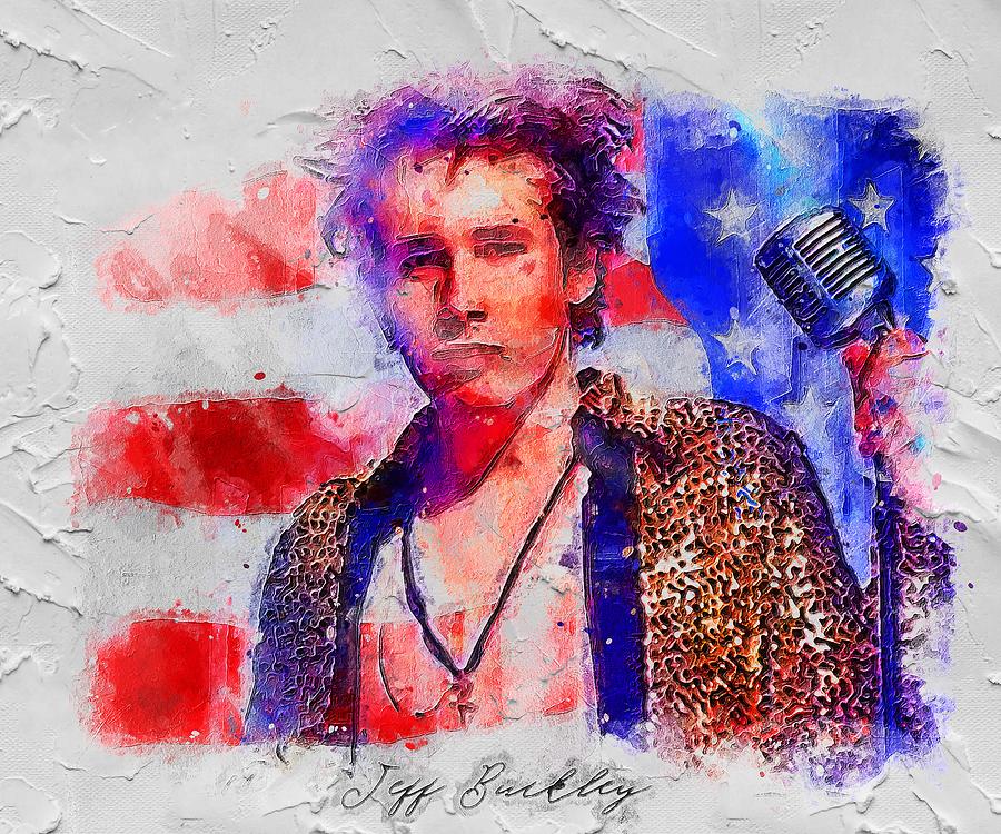 Celebrity Jeff Buckley Painting by Rosie Boehm - Pixels