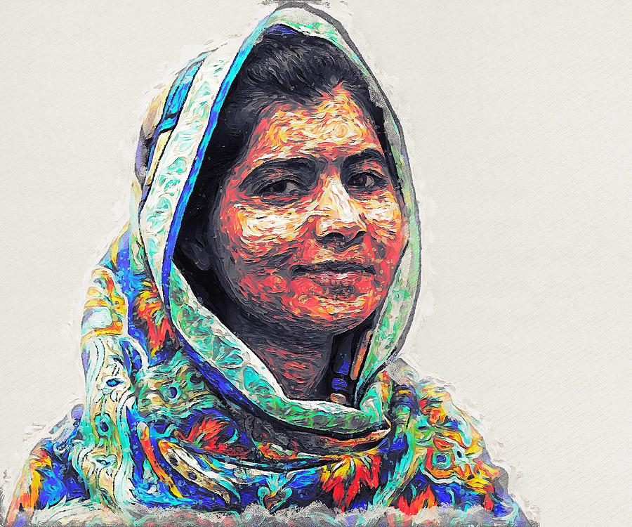 Celebrity Malala Yousafzai Mixed Media By Emilio Nolan - Fine Art America