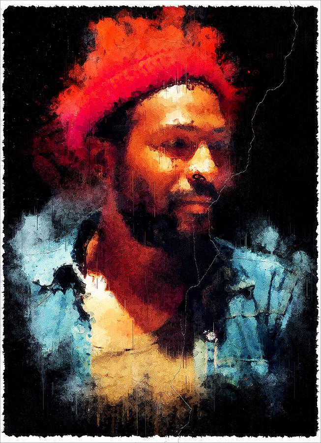 Celebrity Marvin Gaye Art Mixed Media By Luettgen Vidal Pixels   Celebrity Marvin Gaye Art Luettgen Vidal 