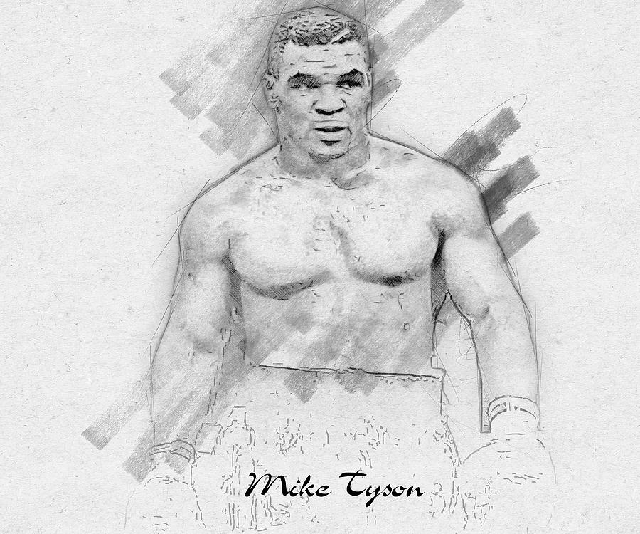 Celebrity Mike Tyson Mixed Media by Emilio Nolan | Fine Art America