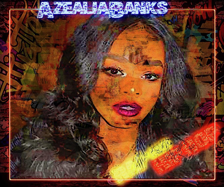 Celebrity music artists Azealia Banks Artwork Mixed Media by Luettgen ...