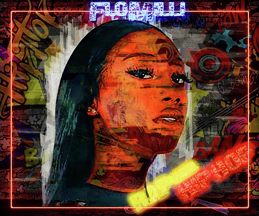 Celebrity music artists Flo Milli Artwork Mixed Media by Luettgen Vidal ...