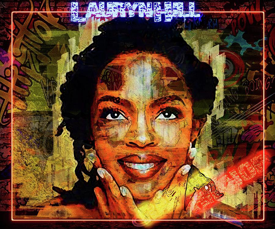 Celebrity music artists Lauryn Hill Artwork Mixed Media by Luettgen ...