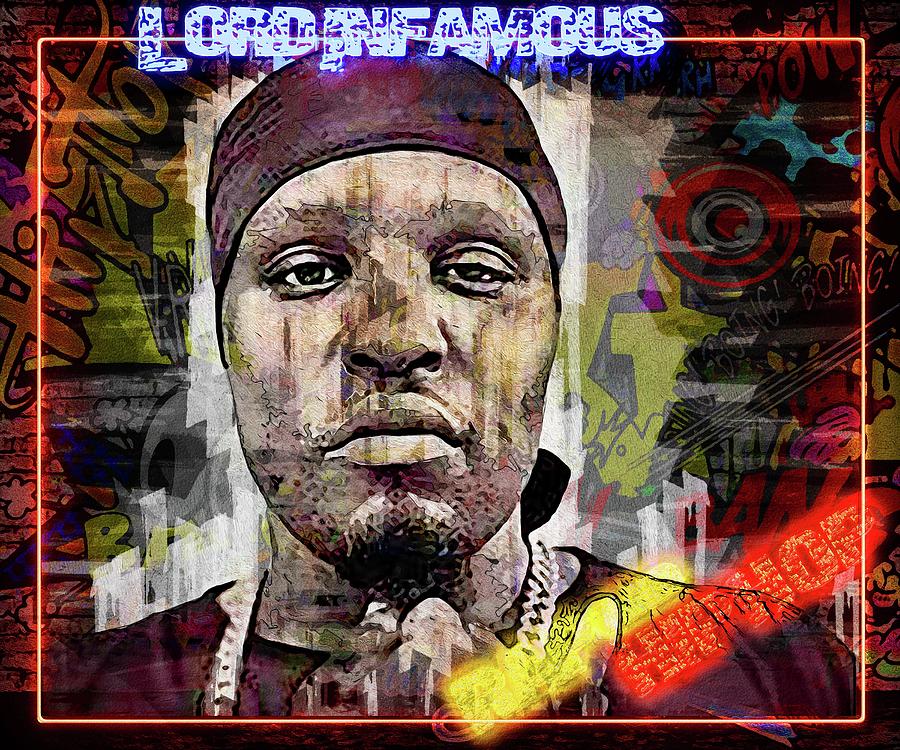 Celebrity music artists Lord Infamous Artwork Mixed Media by Luettgen ...