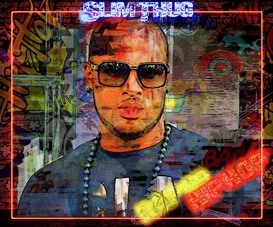 Celebrity music artists Slim Thug Artwork Mixed Media by Luettgen Vidal ...