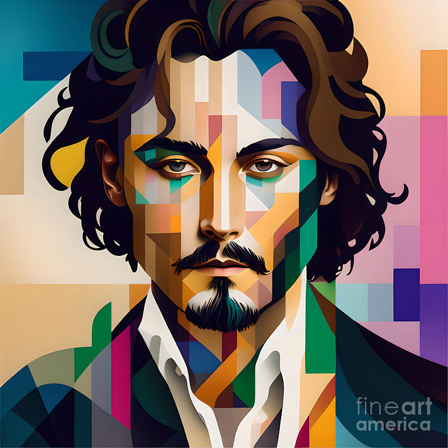 Celebrity Portrait - Johnny Depp Digital Art by Philip Preston