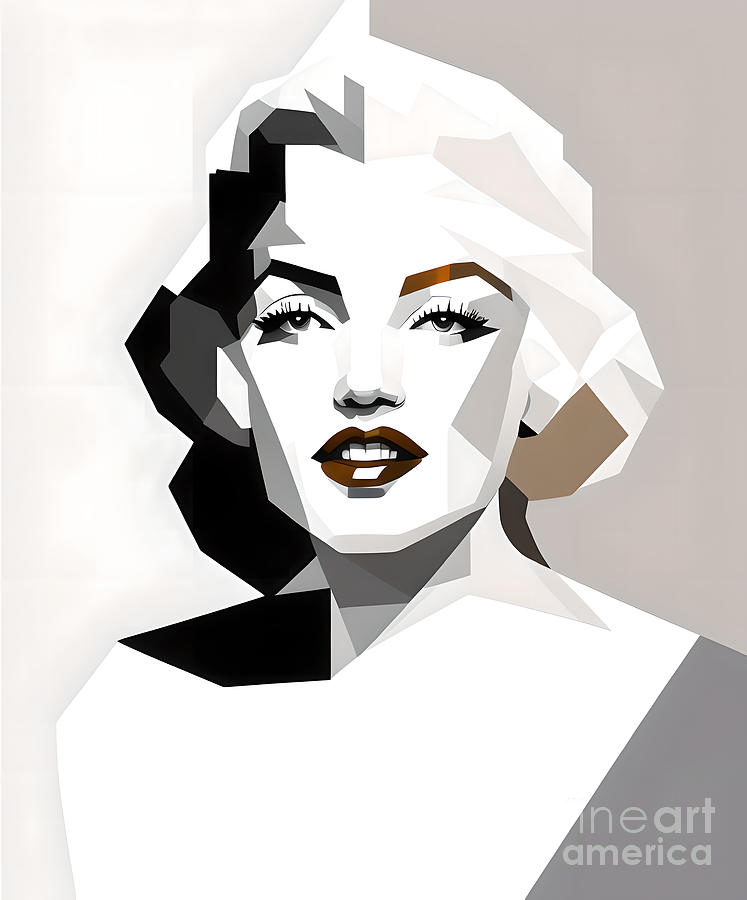 Celebrity Portrait - Marilyn Monroe Digital Art by Philip Preston
