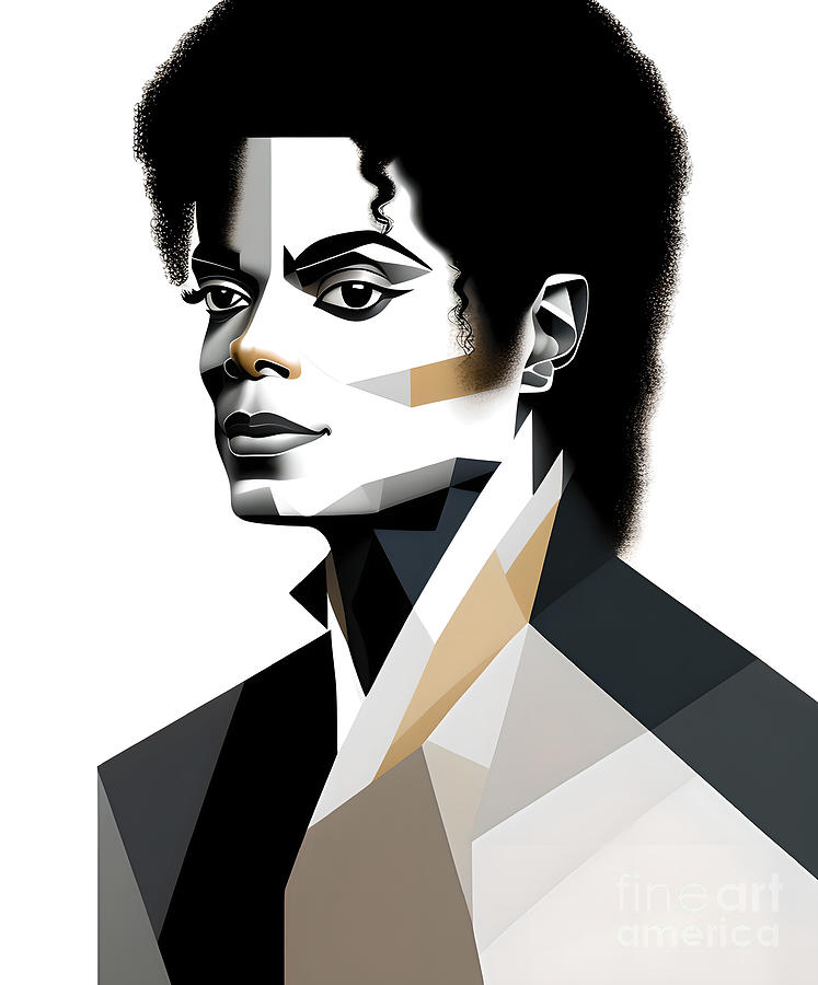 Celebrity Portrait - Michael Jackson Digital Art by Philip Preston