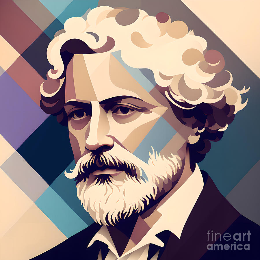 Celebrity Portrait - Tchaikovsky Digital Art by Philip Preston
